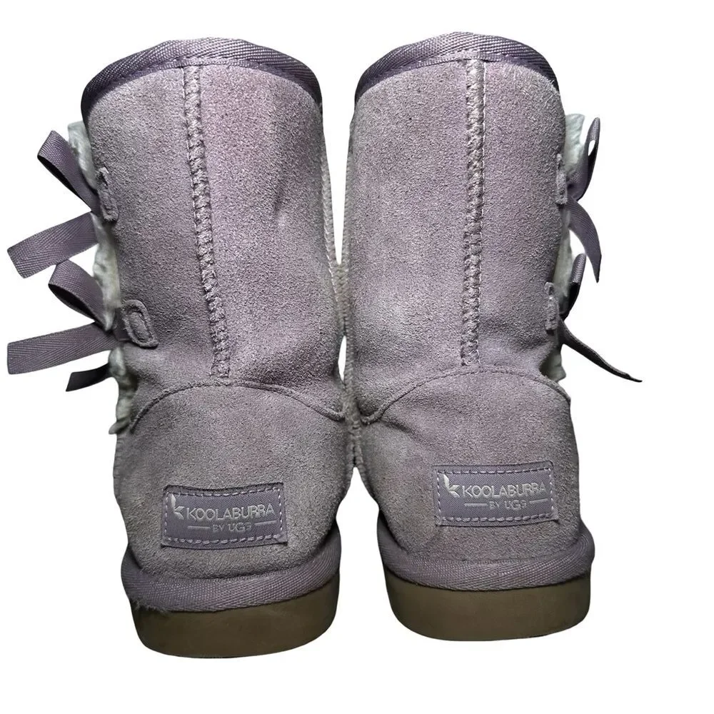 Koolaburra By UGG Girls Boots Size 3 Victoria Short Elderberry Lavender Suede